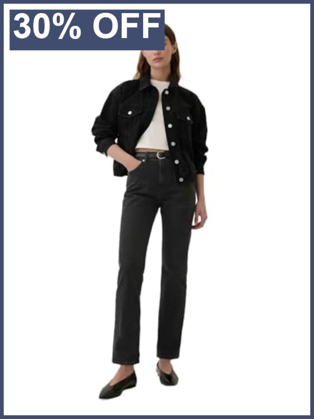 High Rise 90s Slim Straight Denim Jeans Women's Casual Cotton